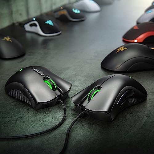 6400 DPI Optical Gaming Mouse with 5 Programmable Buttons Rubber Side Grips Classic Black S682294