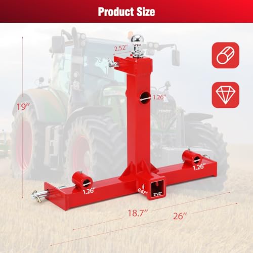 3 Point Hitch 2 inch Receiver Tow Drawbar Adapter X7609