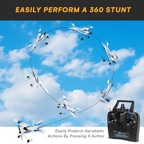 4 Channel Stunt Flying RC Plane, 20" Wing Span, EPP Foam N9532