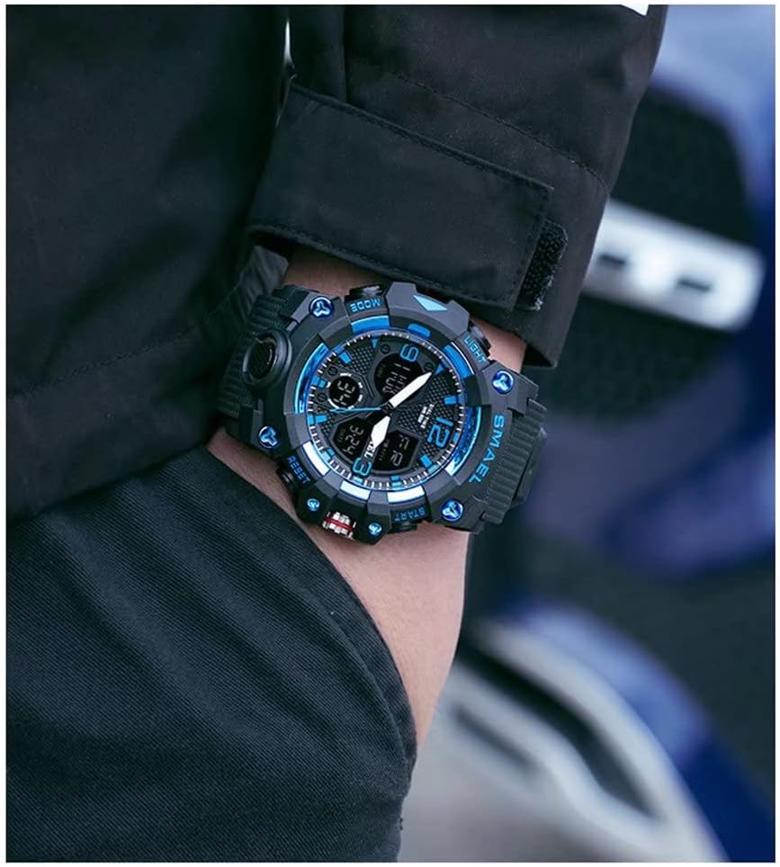 Digital Waterproof Sports Watch with Date, LED Alarm, Stopwatch J557