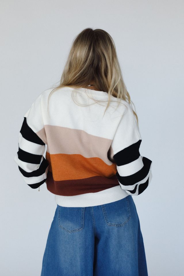 Estoria Striped Sweater - Beige