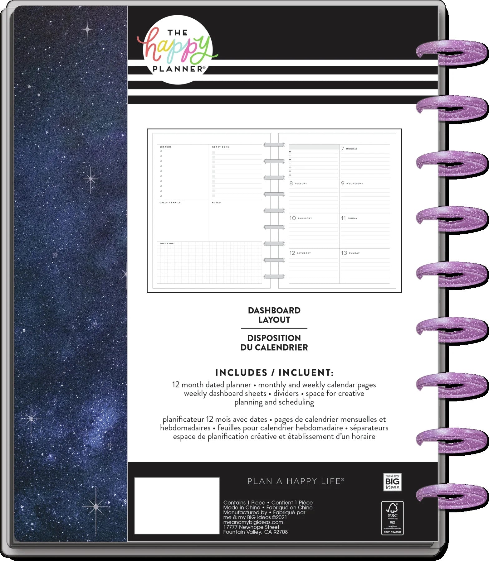Classic 12 Month Planner, 8.75" x 1.37" x 9.75" D614