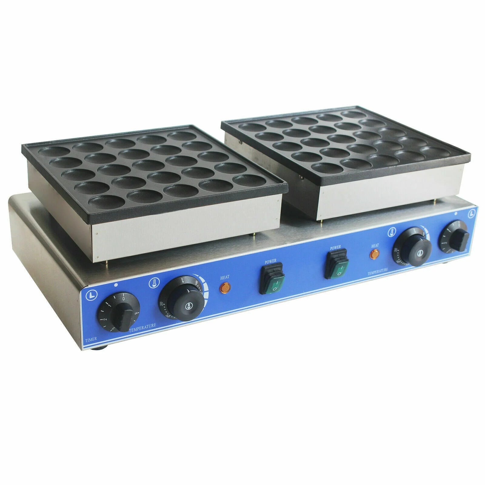 1600W 25 + 25 Pcs Mini Stainless Steel Nonstick Waffle Maker I7660