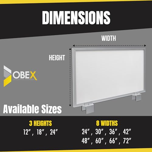 White 12" x 48" Polycarbonate Desk Privacy Panel B34892