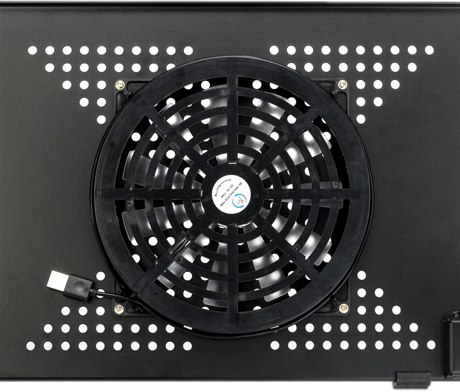 Black Adjustable Aluminum Laptop Stand Lap Desk with Mouse Pad V257424