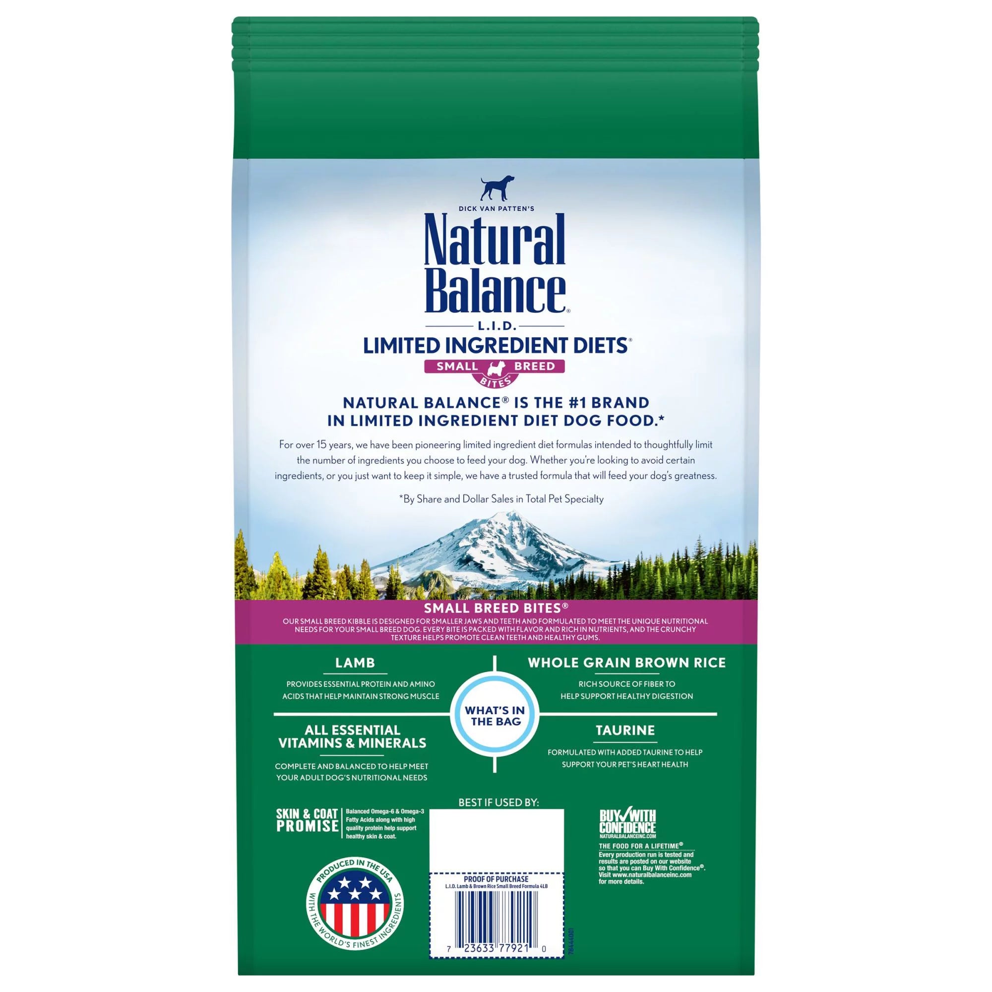 4 Pounds Lamb & Brown Rice Dry Dog Food V3933