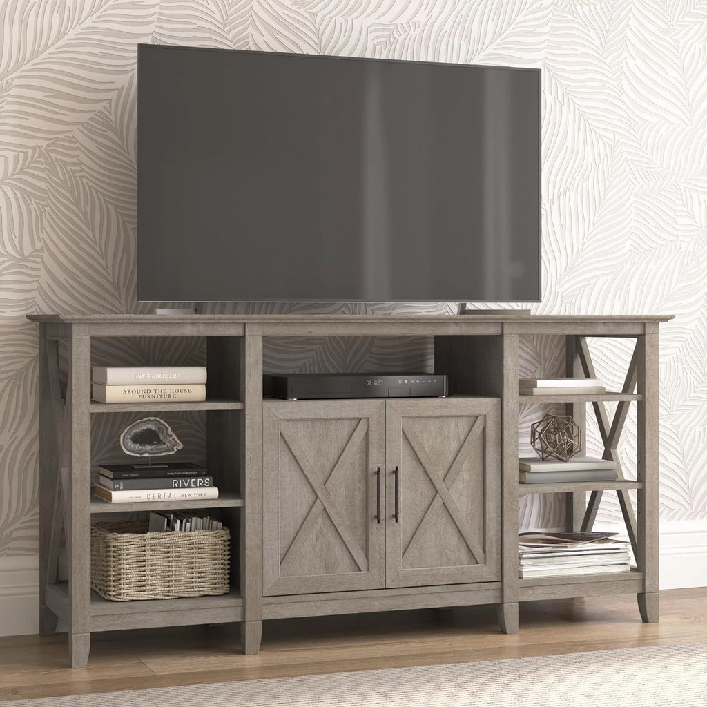 Washed Gray TV Stand with Storage L9774