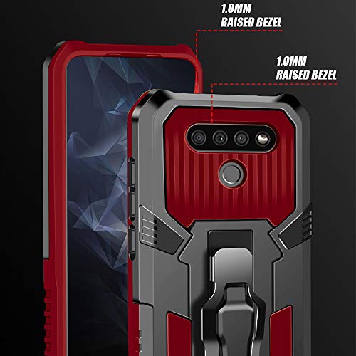 2Pack Black Heavy-Duty Protective Case for LG K51 P1932