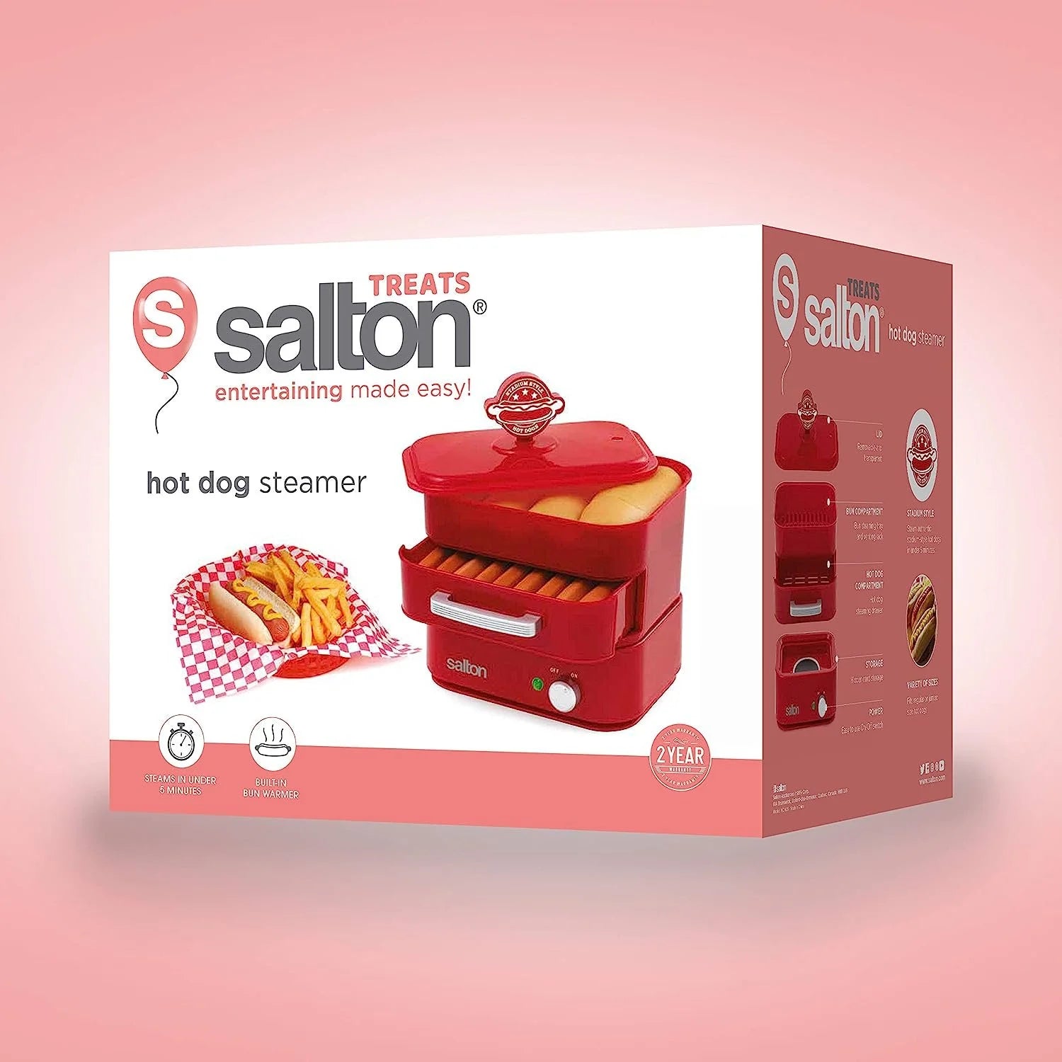Red Transparent Hot Dog Food Steamer M41378