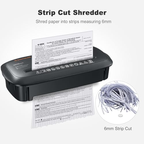 8-Sheet StripCut Paper Shredder with 3.4 Gallons Wastebasket Y849531