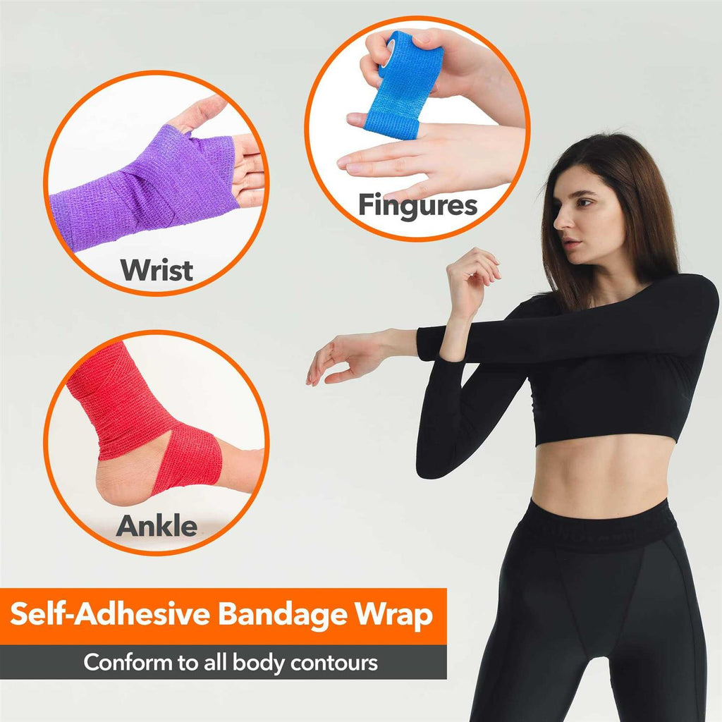 2 inch x 5 Yards Non-Woven Self Adhesive Bandage Wrap J1408