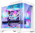 White Gaming PC Desktop - AMD Ryzen 7 5700X 8-Core 3.4GHz - RX 6500 XT 4GB - 1TB M.2 SSD - 32GB DDR4 3200MHz RAM - 240mm AIO CPU Liquid Cooler - Windows 11 Pro Computer K107