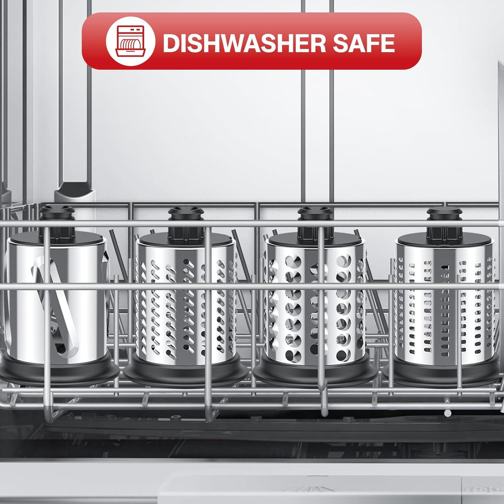 Stainless Steel Cheese Grater Attachment for KitchenAid Stand Mixer with 4 Blades Z7131