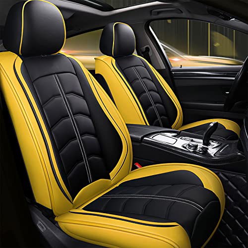 Black Red Waterproof Leather Car Seat Cover E756