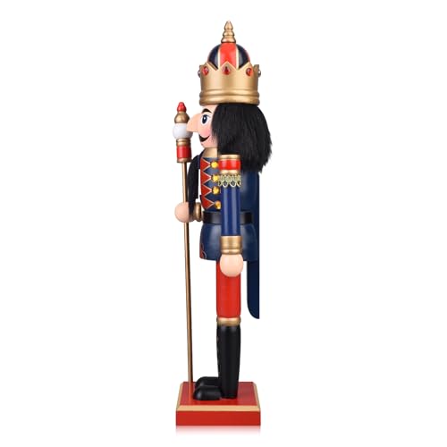 15 Inch Wooden Nutcracker King with Scepter N72699