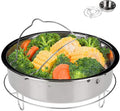 Stainless Steel 6-quart Electric Pressure Cooker Steam Rack Steamer Basket Insert Set L73054