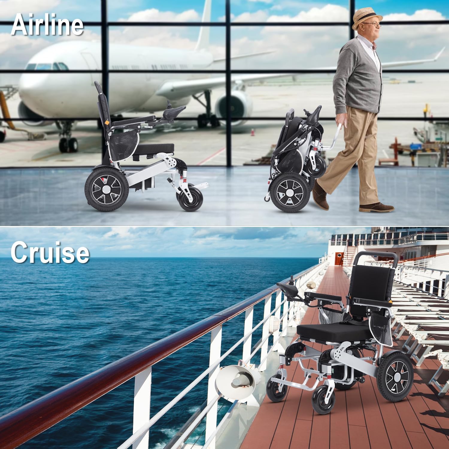 Lightweight Foldable Electric Wheelchair B55326