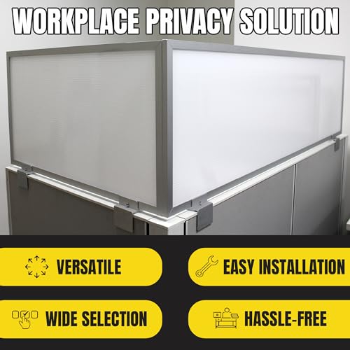 White 12" x 48" Polycarbonate Desk Privacy Panel B34892