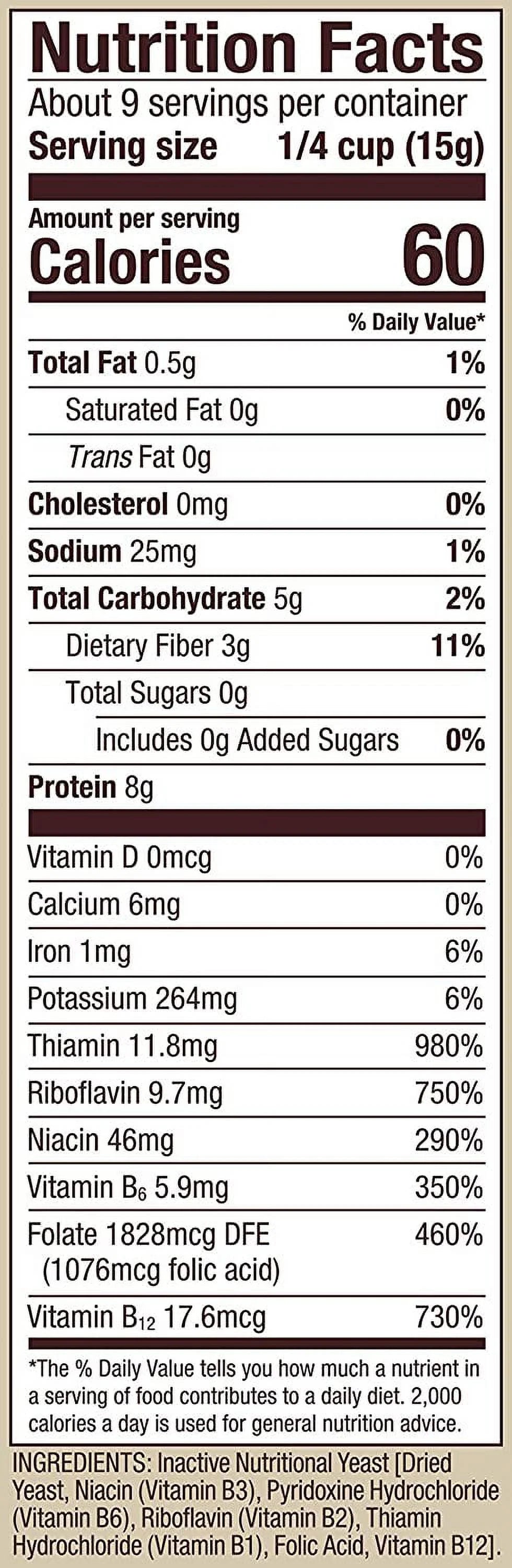 Nutritional Yeast Large Flake Gluten Free 5 oz Pack of 2 H66404
