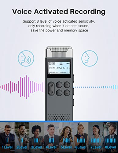 80GB Digital Voice Activated Recorder with Playback R90868