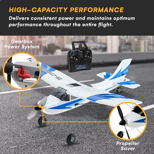 4 Channel Stunt Flying RC Plane, 20" Wing Span, EPP Foam N9532