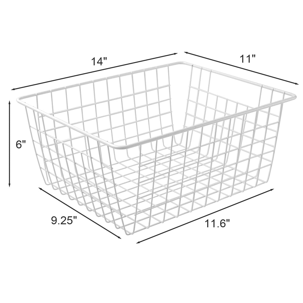 White Wire Storage Bins Set of 4 P5812