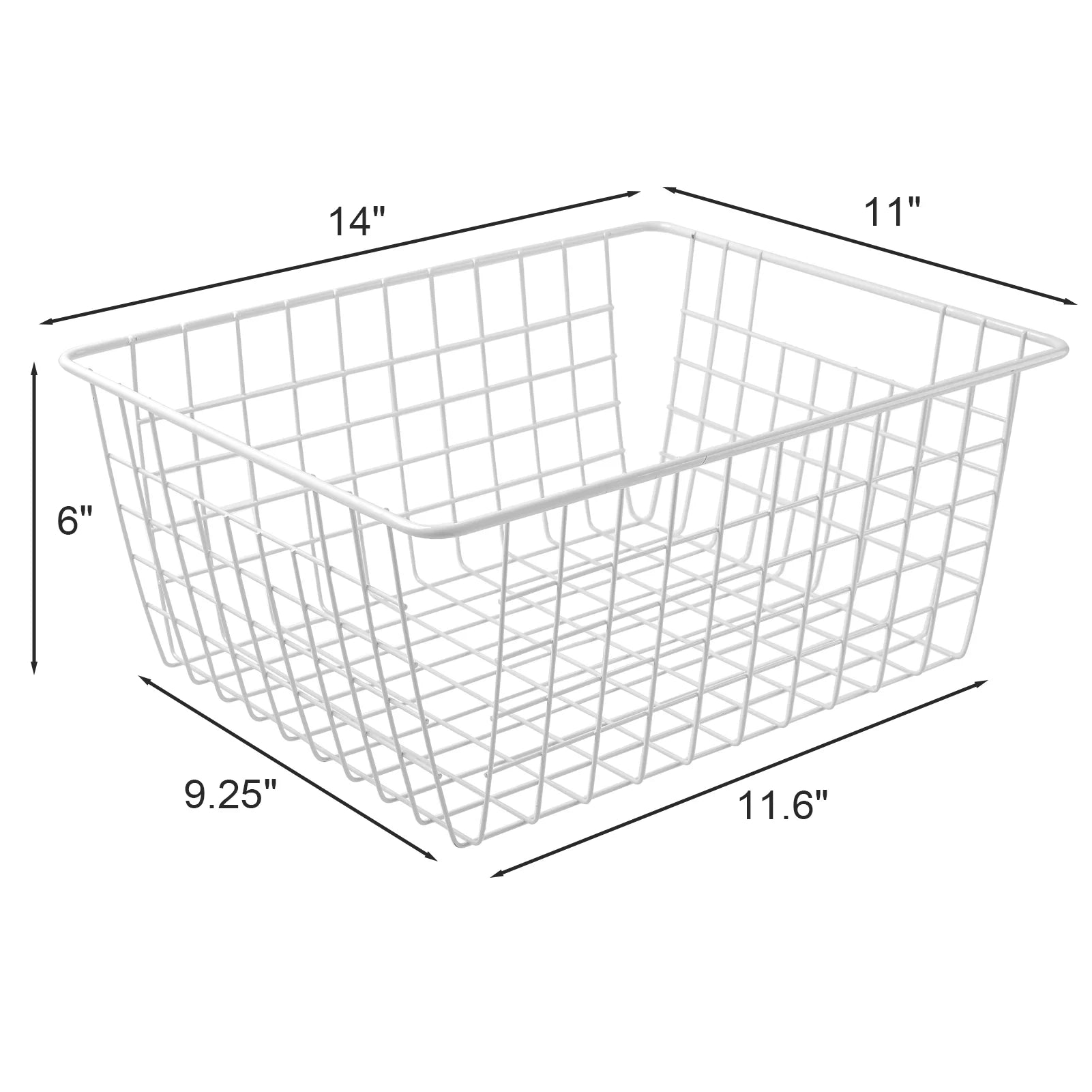 White Wire Storage Bins Set of 4 P5812