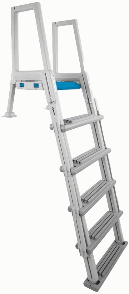 White Frame Above Ground Swimming Pool Step & Ladder U88725