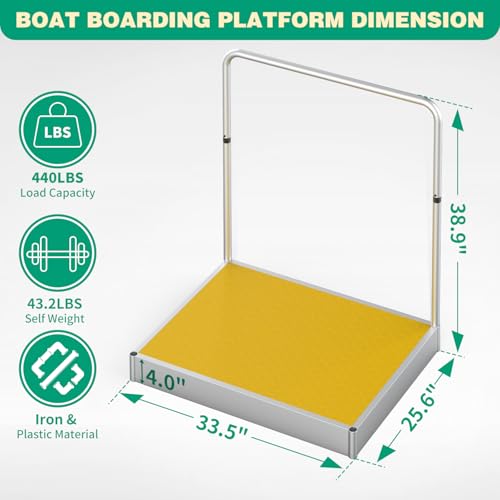 Foldable Dock Boarding Platform with Handrail U8532