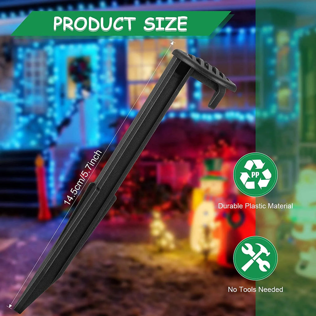 12 Pieces 5.7 Inch Black Plastic Tent Stakes C552115