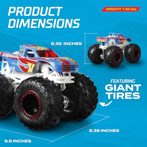 Hot Wheels Monster Trucks Live 8-Pack, 1:64 Scale Toy Monster Trucks B6345