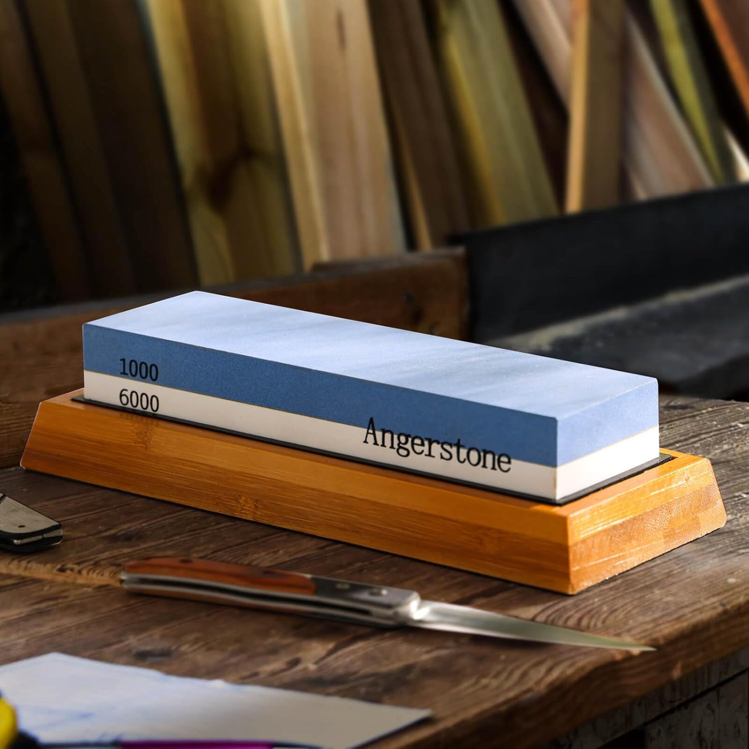 1000/6000 Grit Whetstone with Slip-Resistant Silicone Base V24694