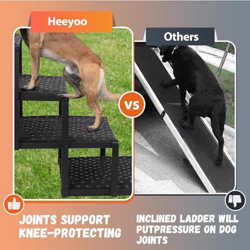 Foldable Dog Stairs with Non Slip Surface, 6 Steps V1528