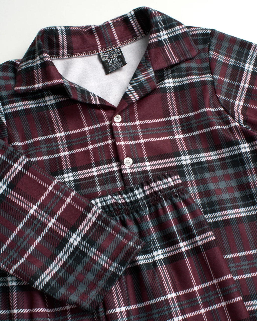 Boy's Flannel Fleece Pajamas 4 Piece Long Sleeve Button Down Shirt and Pants Set H438