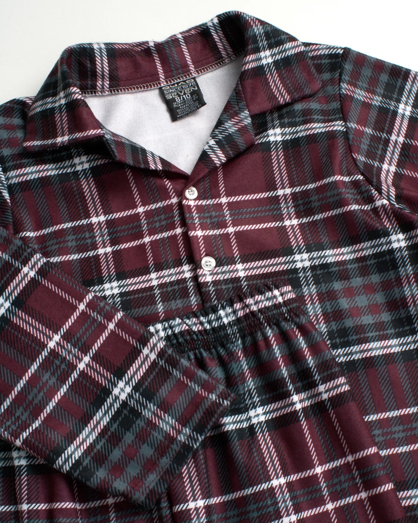 Boy's Flannel Fleece Pajamas 4 Piece Long Sleeve Button Down Shirt and Pants Set H438