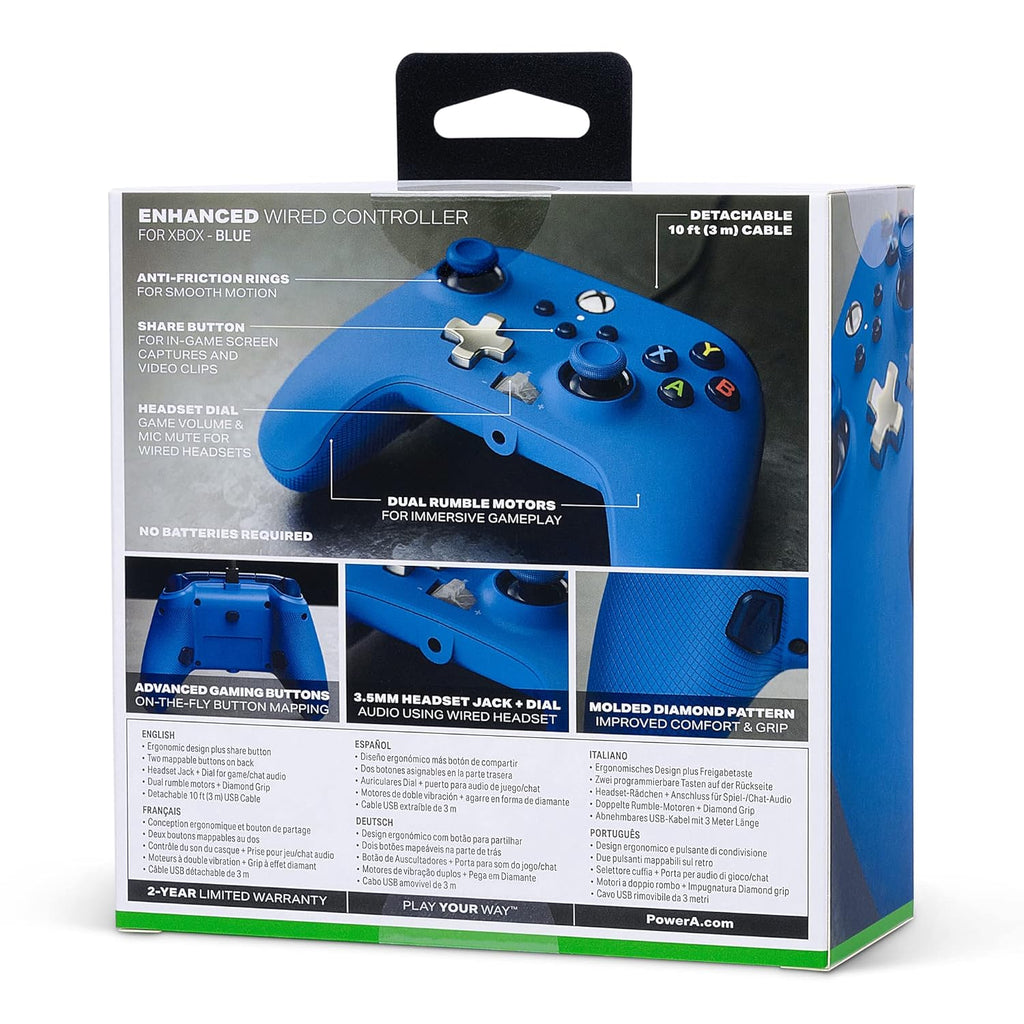 Blue Wired Controller for Xbox Series X|S W84313