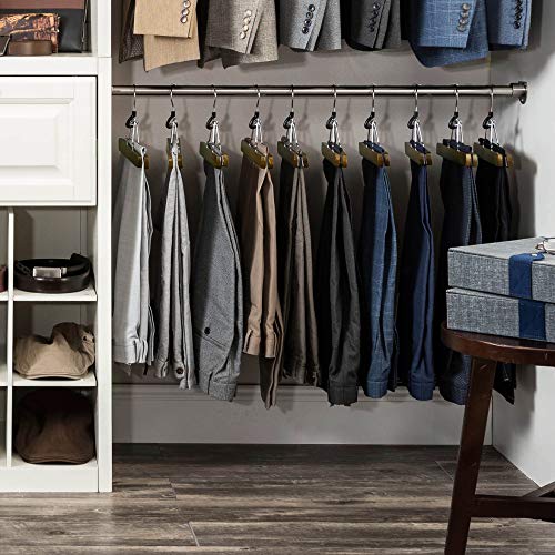 20 Pack Wooden Pants Hangers with Clips N2347