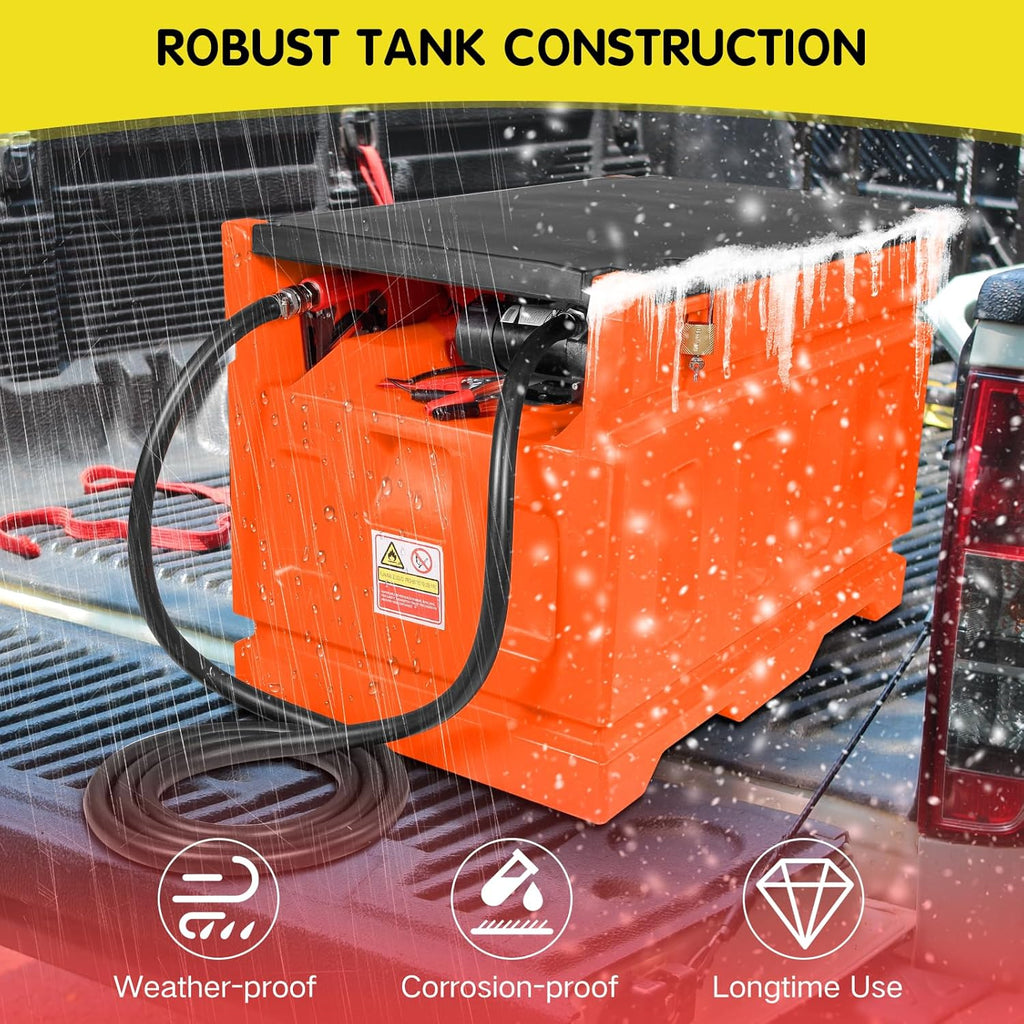 48 Gallon 10GPM Diesel Fuel Transfer Tank with 12V Electric Transfer Pump Q700
