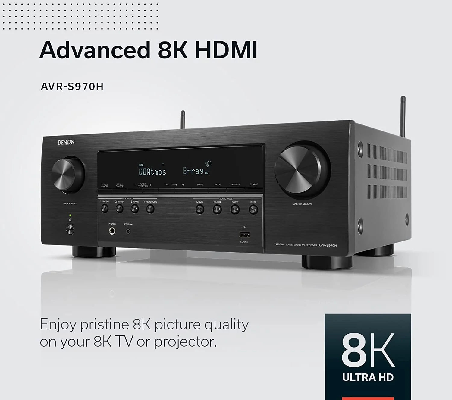 Restored 7.2 Channel 8K AV Home Theater Receiver N396