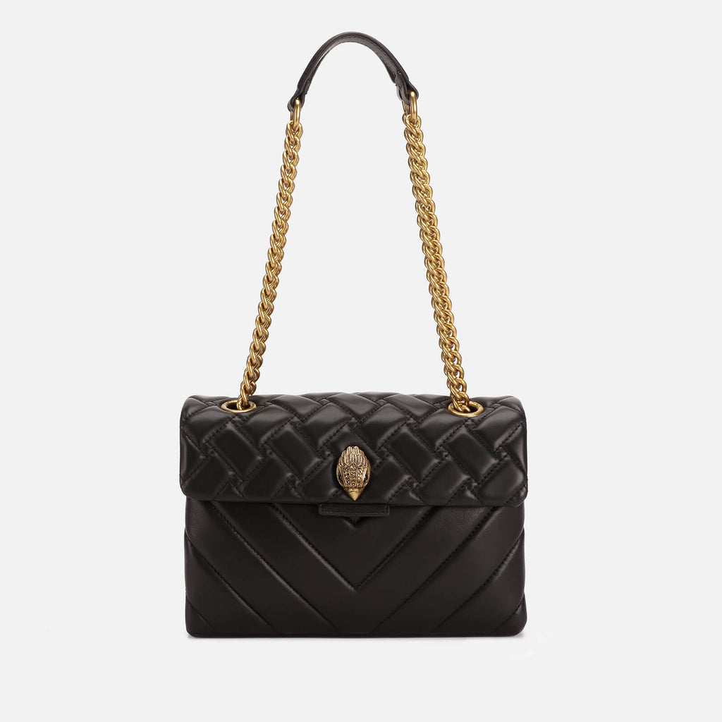 Black Quilted Leather Shoulder Bag C789