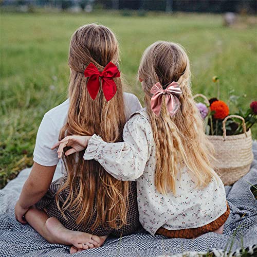 Large Velvet Hair Clips Barrettes (12 PCS) U5075