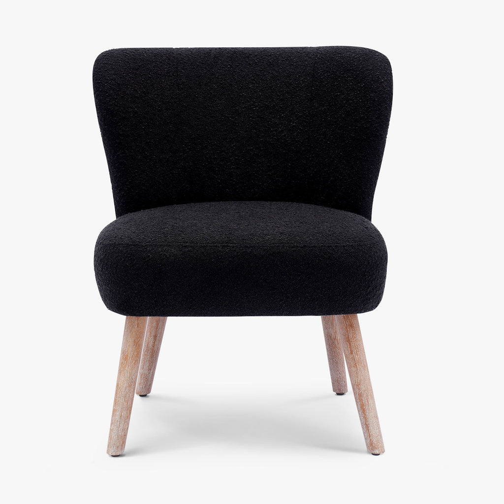 Black Boucle Accent Chair N78712