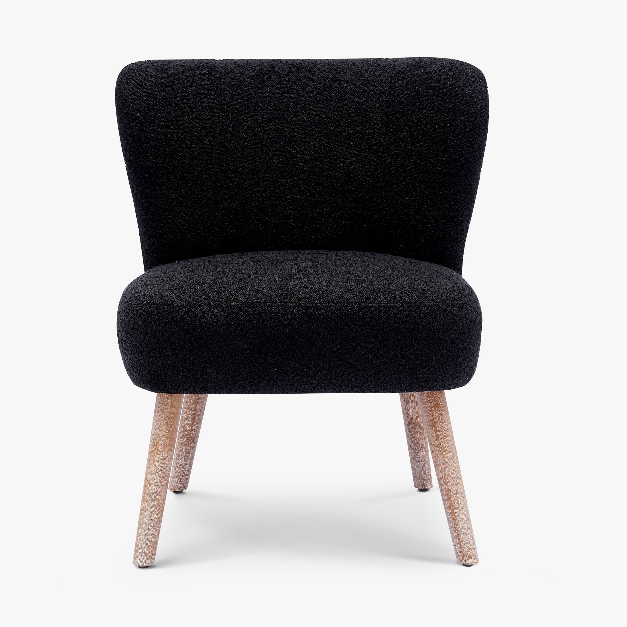 Black Boucle Accent Chair N78712