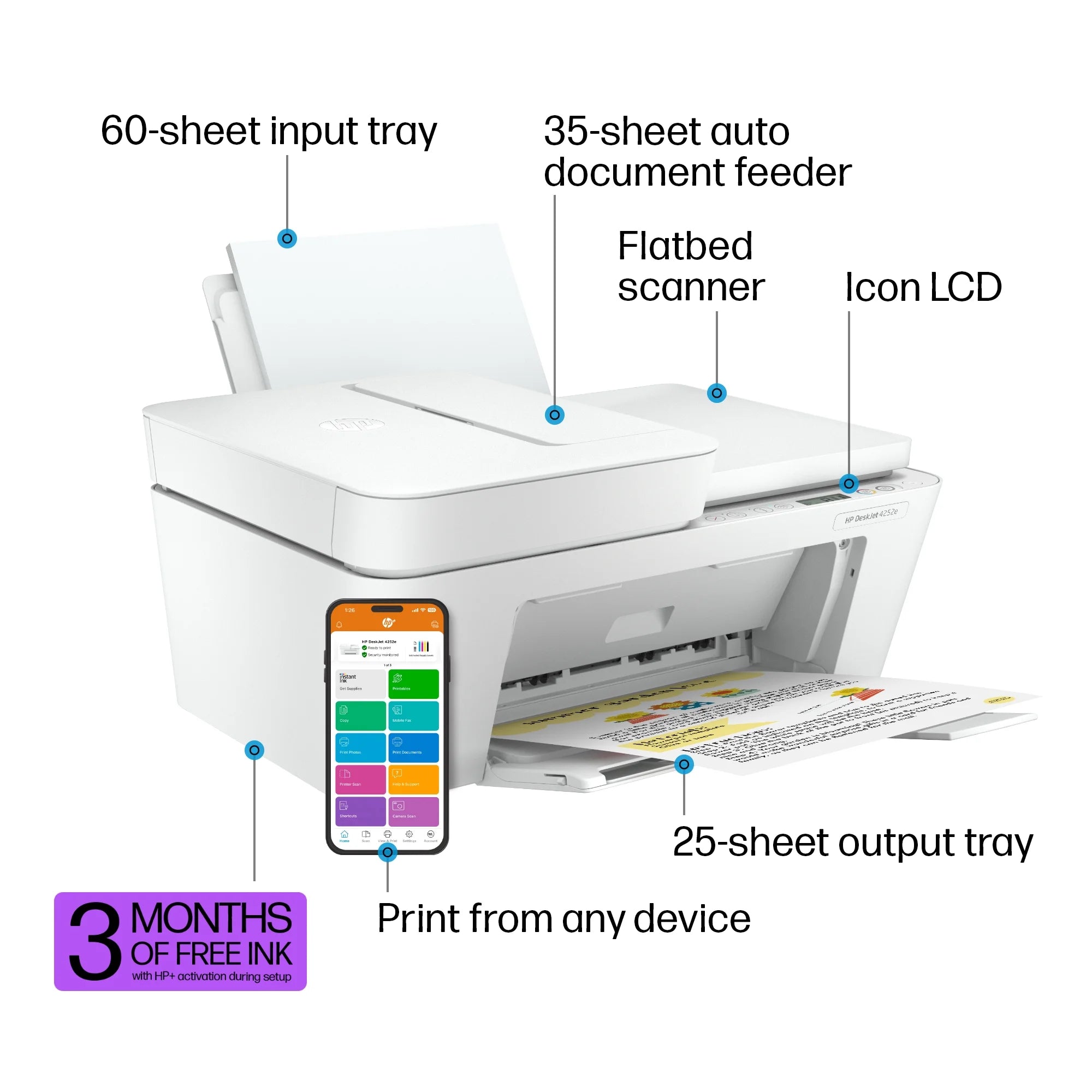 Wireless All-in-One Color Inkjet Printer, Scanner, Copier T94603