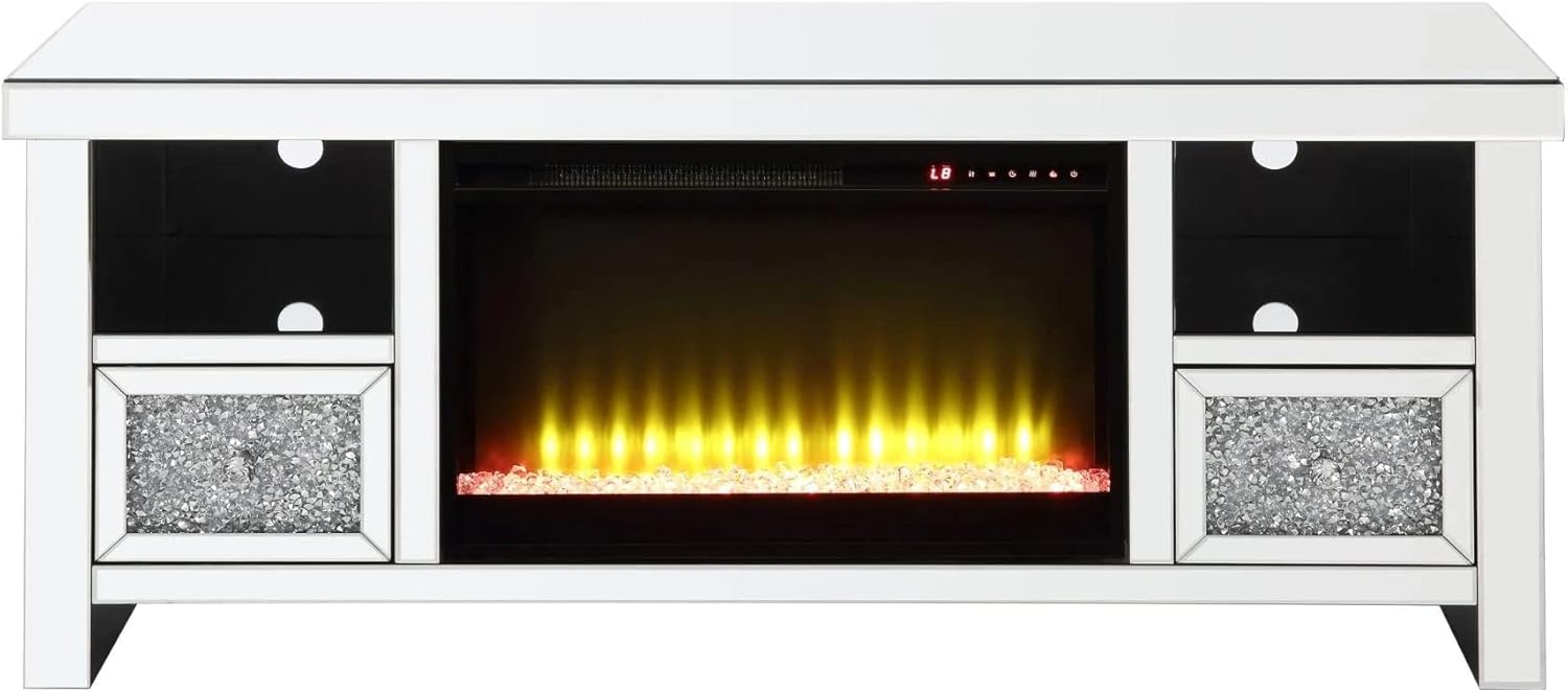 Glass Fireplace TV Stand C761