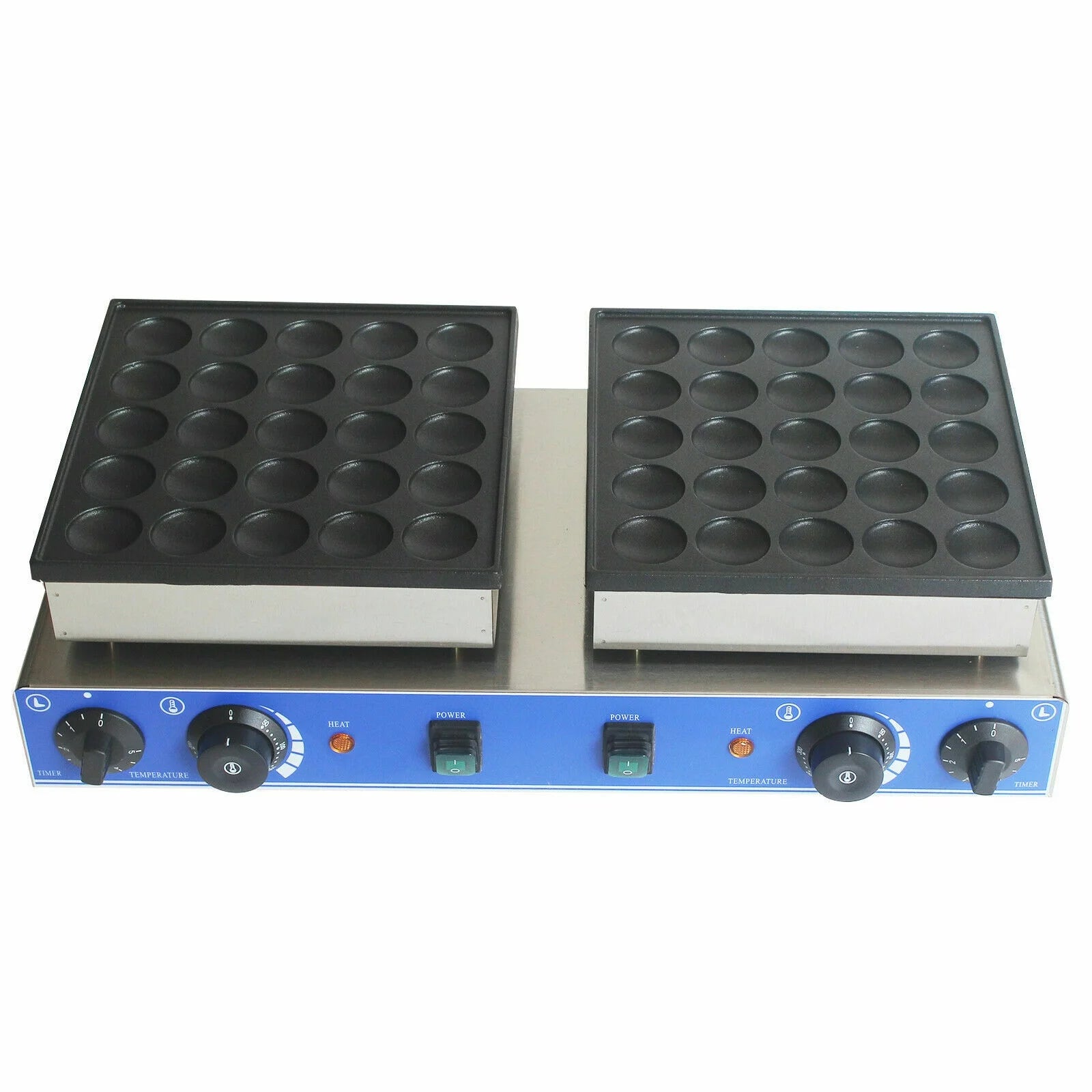 1600W 25 + 25 Pcs Mini Stainless Steel Nonstick Waffle Maker I7660