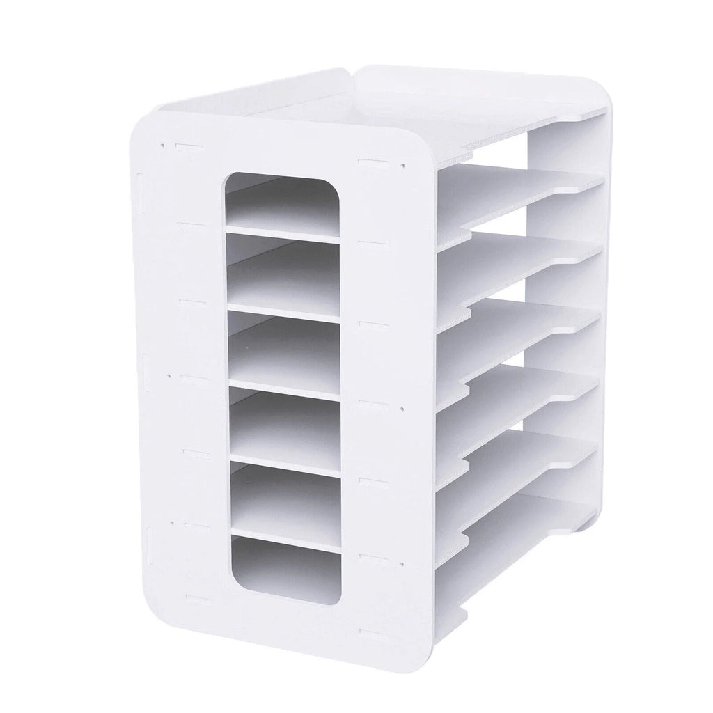 7 Tier Desktop Organizer File Shelf Document Storage Rack S39867