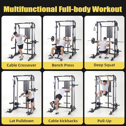 Power Cage with Cable Crossover and Dual Independent Pulley System K211