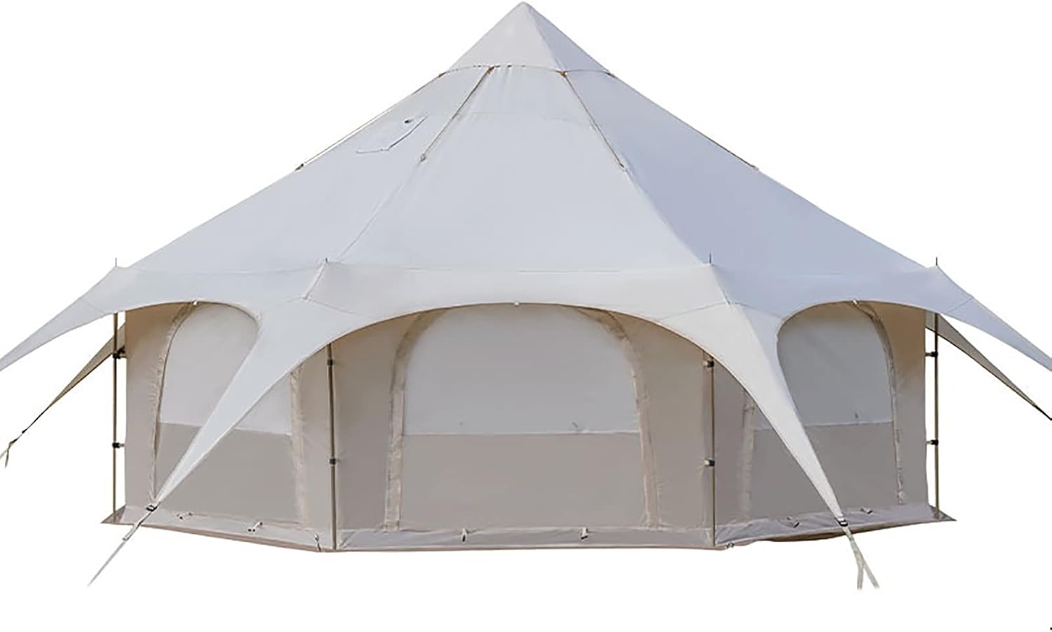 Beige 4 Season Cotton Canvas Bell Tent 8-10 Person G3772