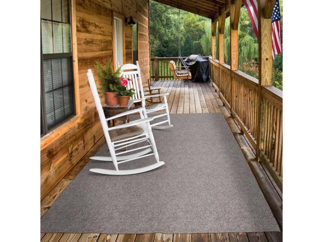 Brown 6 Feet x 20 Feet Indoor Outdoor Carpet with Rubber Backing B792411